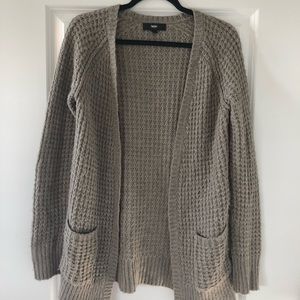“Mossimo” Medium Tan Sweater Knit Cardigan